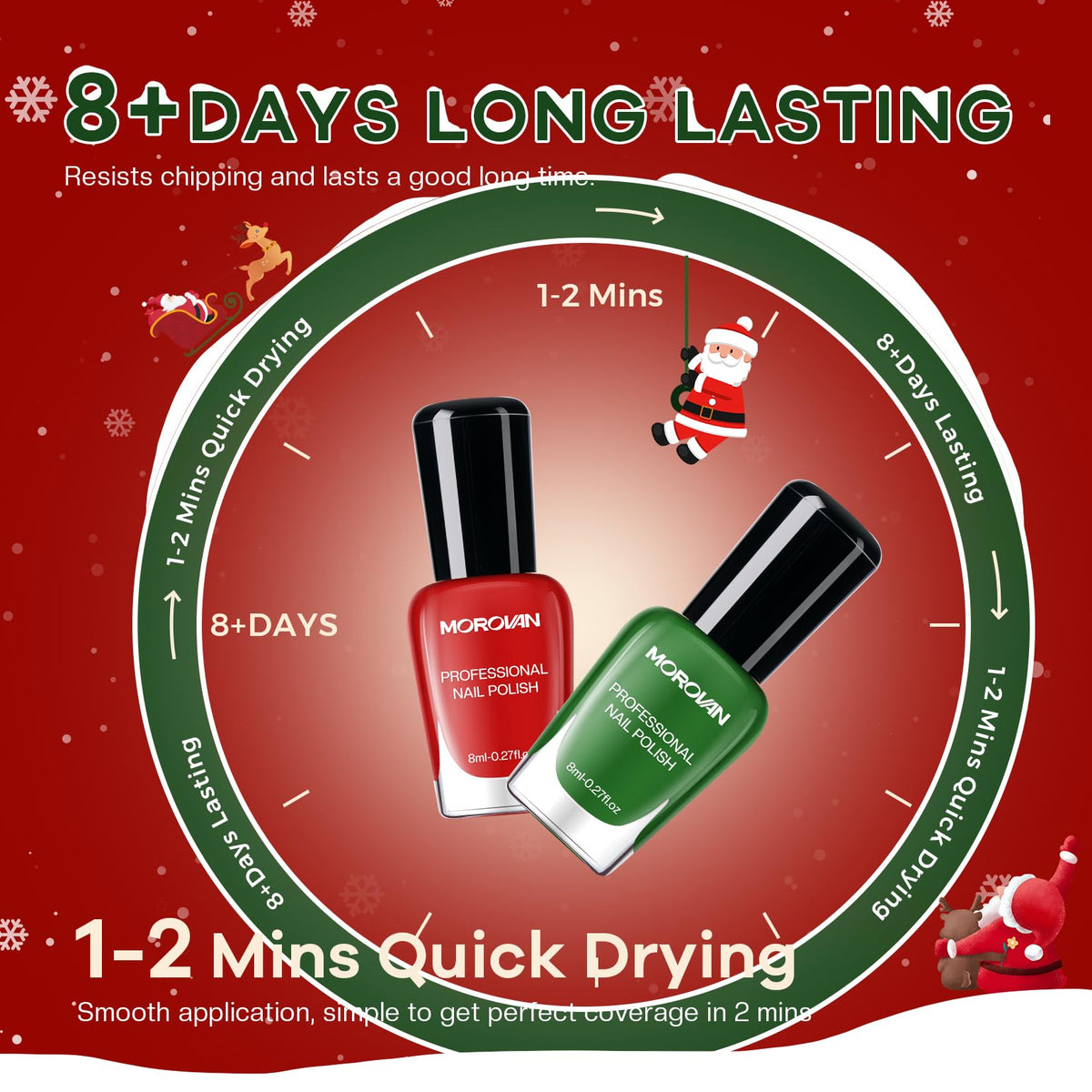 Morovan eco-friendly formula with non-toxic ingredients supports healthy nails.