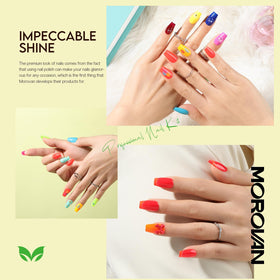 Gift-ready Morovan neon nail polish set arranged as a stylish gift