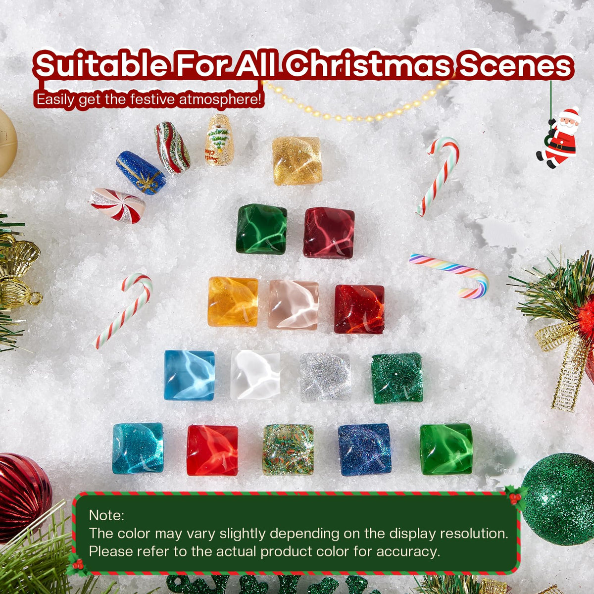 Morovan green glitter nail polish for sparkling seasonal flair.
