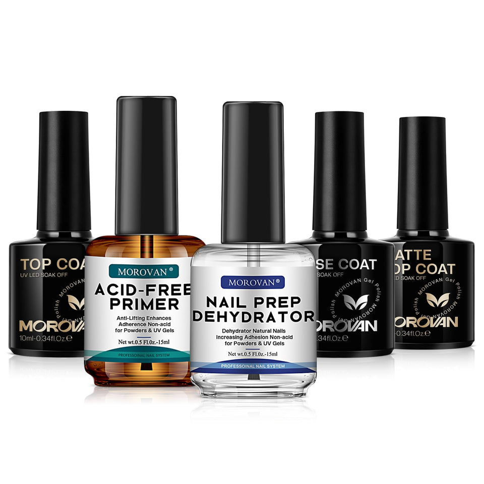 Morovan nail dehydrator 15ml bottle ready to remove oils for better adhesion.