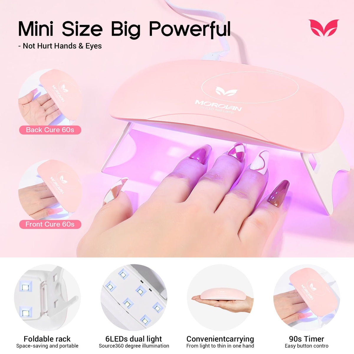 Morovan poly gel kit nail tools case keeps supplies organized