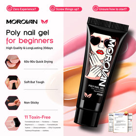 Morovan poly gel kit slip solution bottle aids smooth gel shaping