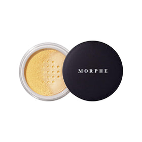 MORPHE Bake & Set translucent powder jar showing natural finish and shine control