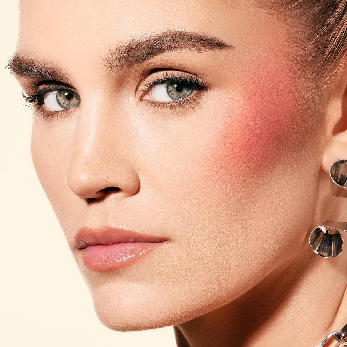 Morphe Hot Shot Blush Drops natural finish on cheeks for glow