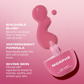Morphe Hot Shot Blush Drops with niacinamide ingredients highlighted