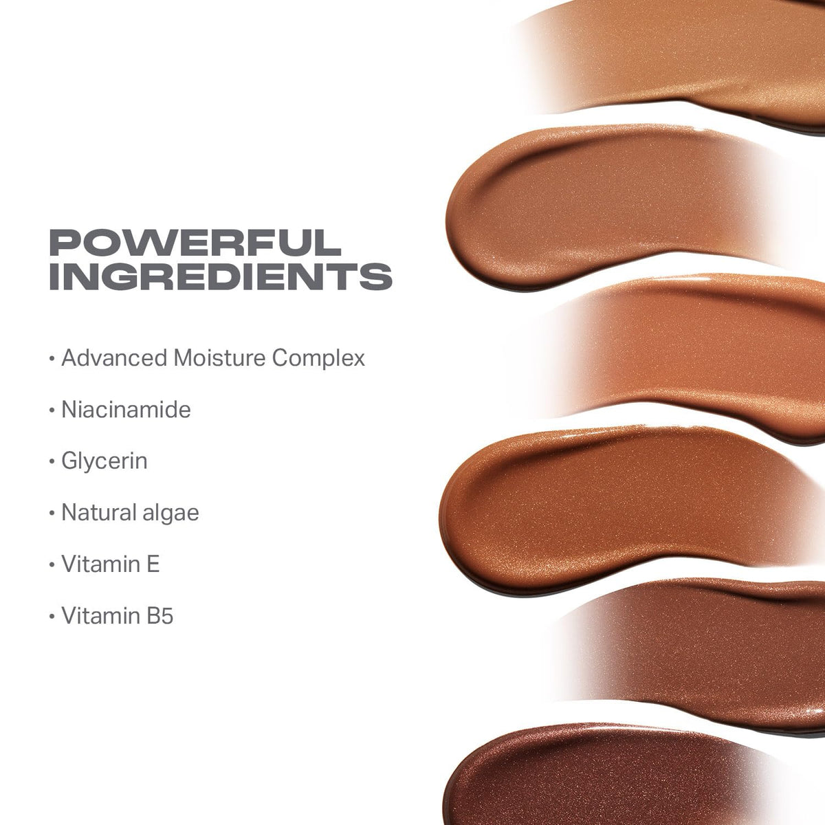 Morphe Hot Shot Sun Bronzing Drops creating a dewy finish on skin