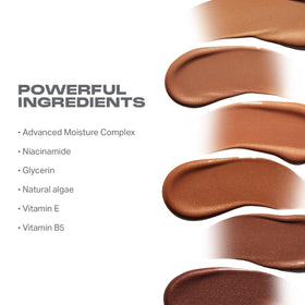 Morphe Hot Shot Sun Bronzing Drops creating a dewy finish on skin
