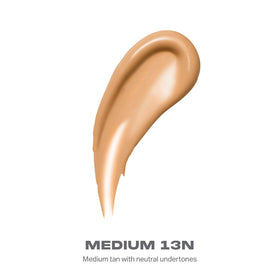 Swatch demonstrating buildable medium coverage for a natural look.