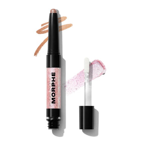 Morphe Mixed Signals dual-ended cream shadow on lid for smooth, blendable color.