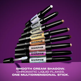 Morphe Mixed Signals prismatic chrome finish adds reflective dimension.