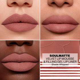Closeup shows velvet finish with non-sticky, smudge-resistant wear.