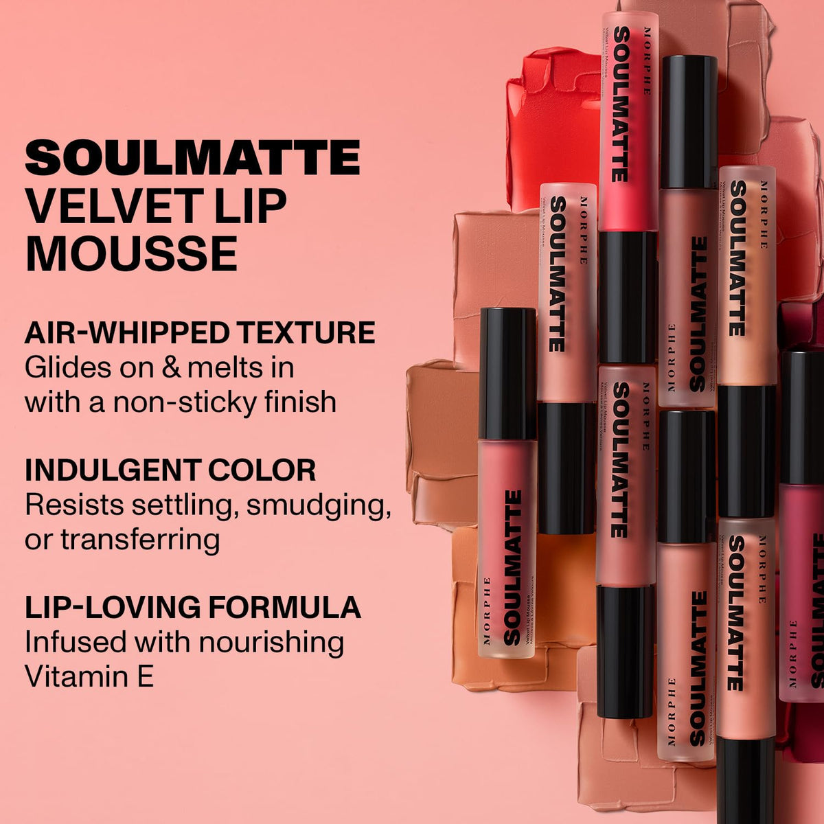 Morphe Soulmatte stays long-wear and smudge-proof through busy days.