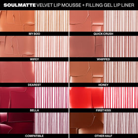 MORPHE Soulmatte with Vitamin E hydrates lips for softer feel.
