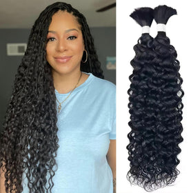 Morpure 22-inch curly wet-and-wavy bulk no weft for braiding