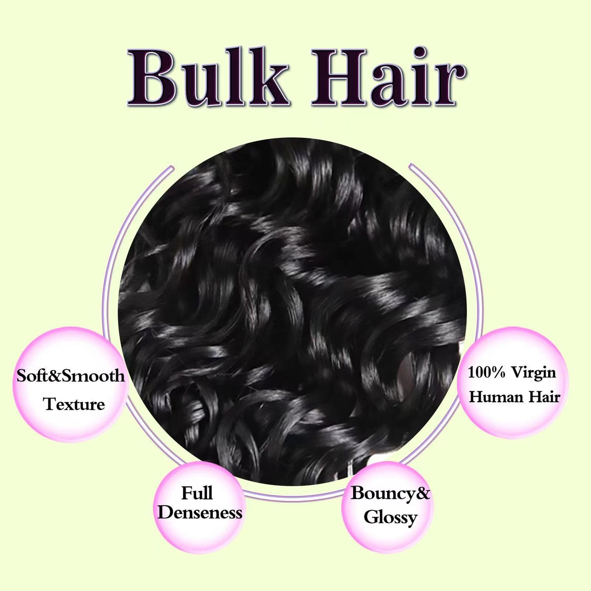 Morpure bulk no-weft hair ideal for flexible braid installations