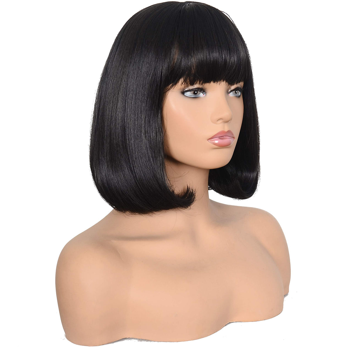 Morvally bangs close-up showing soft fiber and natural texture.
