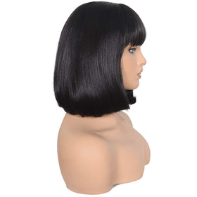 Morvally natural-looking black bob texture for realistic everyday appearance.