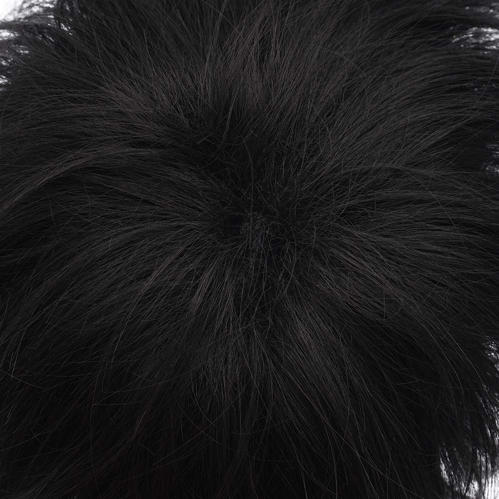 Morvally Short Messy Black Wig care steps while washing.