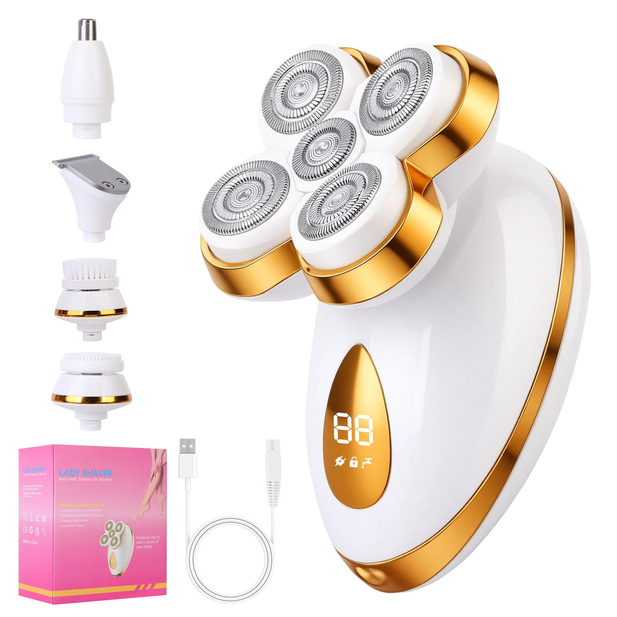 Mosago 5in1 magnetic head for a smooth women's shave and versatility