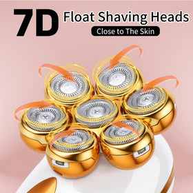 Mosago close-up of 18K gold-plated blades for gentle shaving