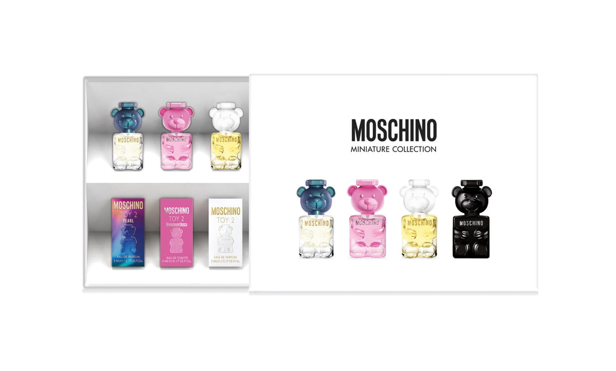 Moschino Beauty Toy Collection miniature set bottle, ideal for gifting and fragrance collection.