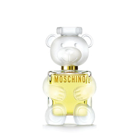 Moschino Toy 2 EDP bottle front view highlights playful design and premium fragrance silhouette