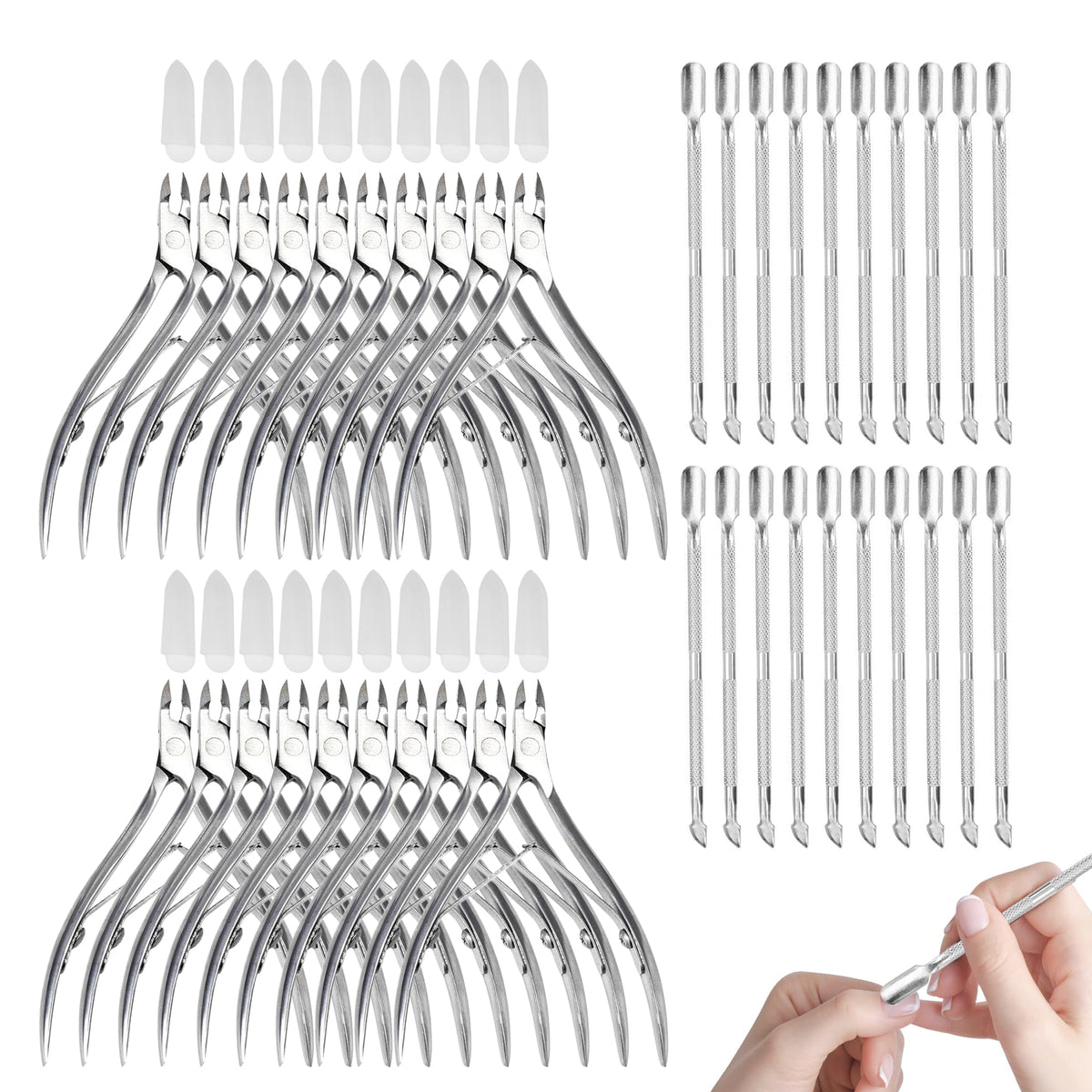 MOSIOBERDAVIAN cuticle trimmer with pusher set for home grooming