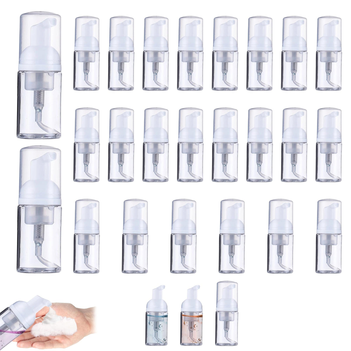 MOSIOBERDAVIAN foam bottle 30ml travel pack for on-the-go cleansing