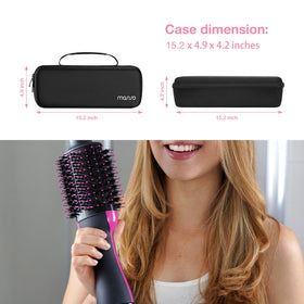 Internal mesh pocket stores clips and small accessories with the Revlon case