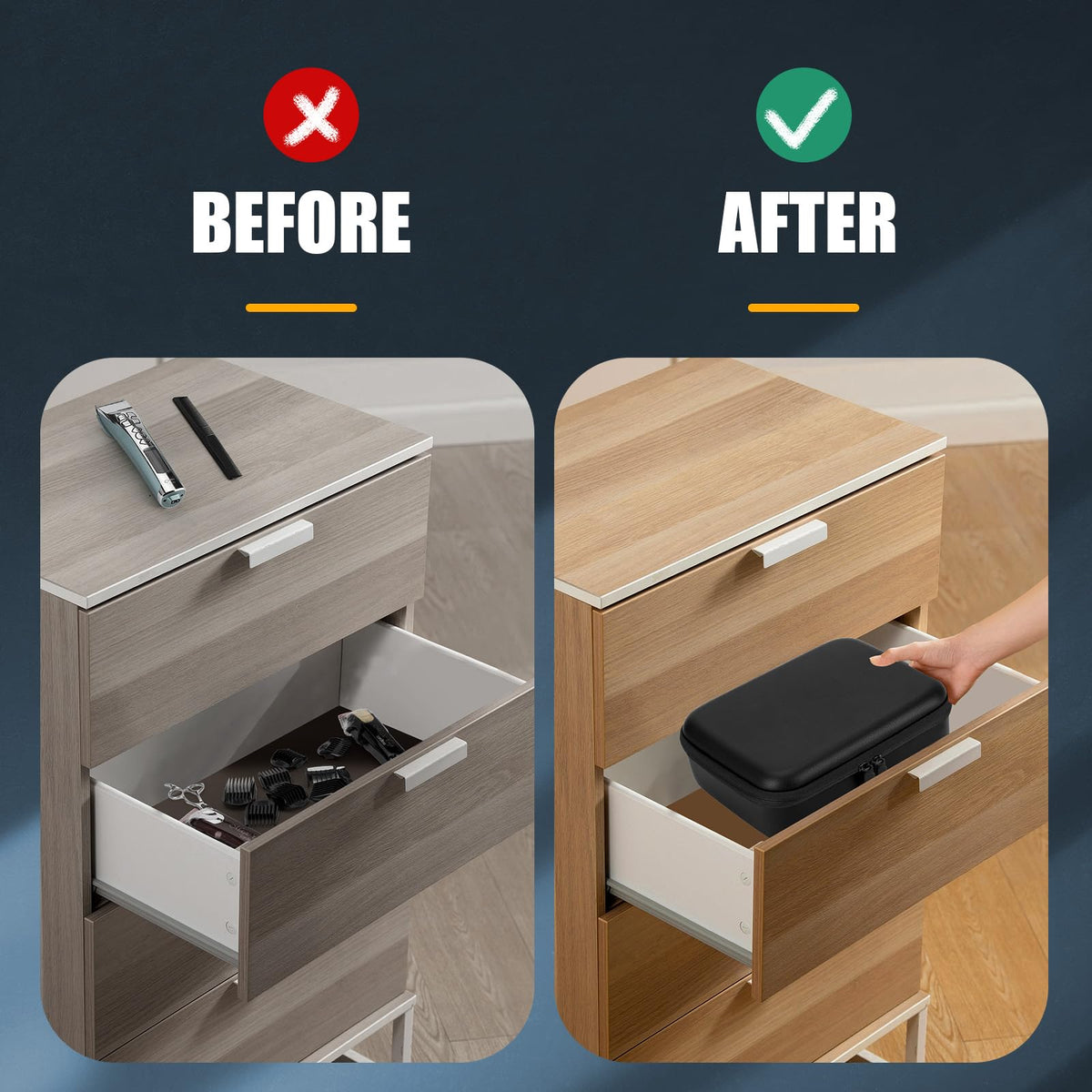MOSLA compact accessories container keeps items organized and ready