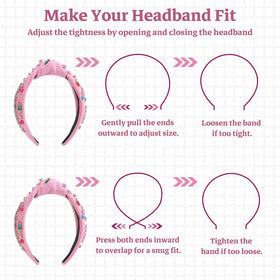 MOSOTECH headband top knot design for secure, comfortable fit.