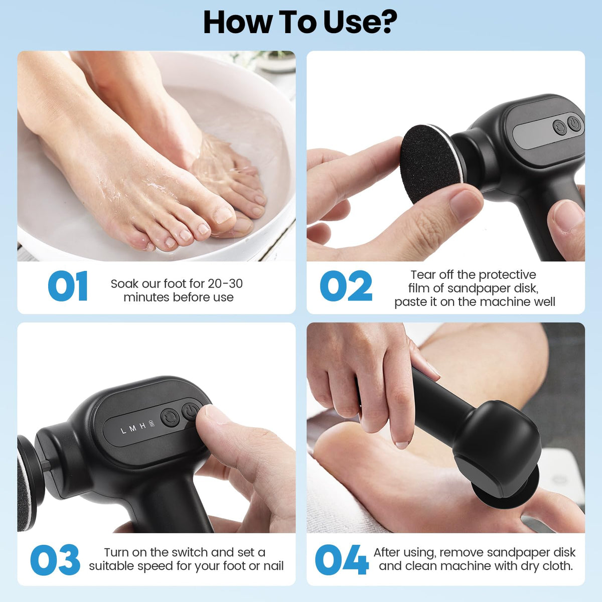 Mosthink compact packaging highlights portability for home pedicure sessions