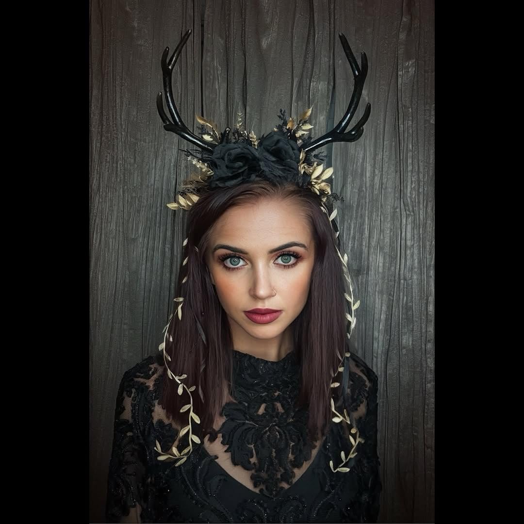 MOSTORY deer horn headband adds woodland flair to fairy or witch costumes