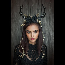 MOSTORY deer horn headband adds woodland flair to fairy or witch costumes