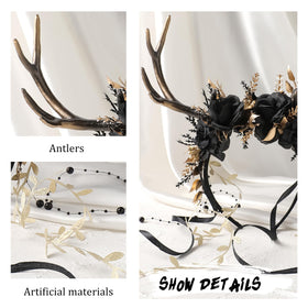 MOSTORY dramatic antlers with nature inspired details elevate woodland cosplay