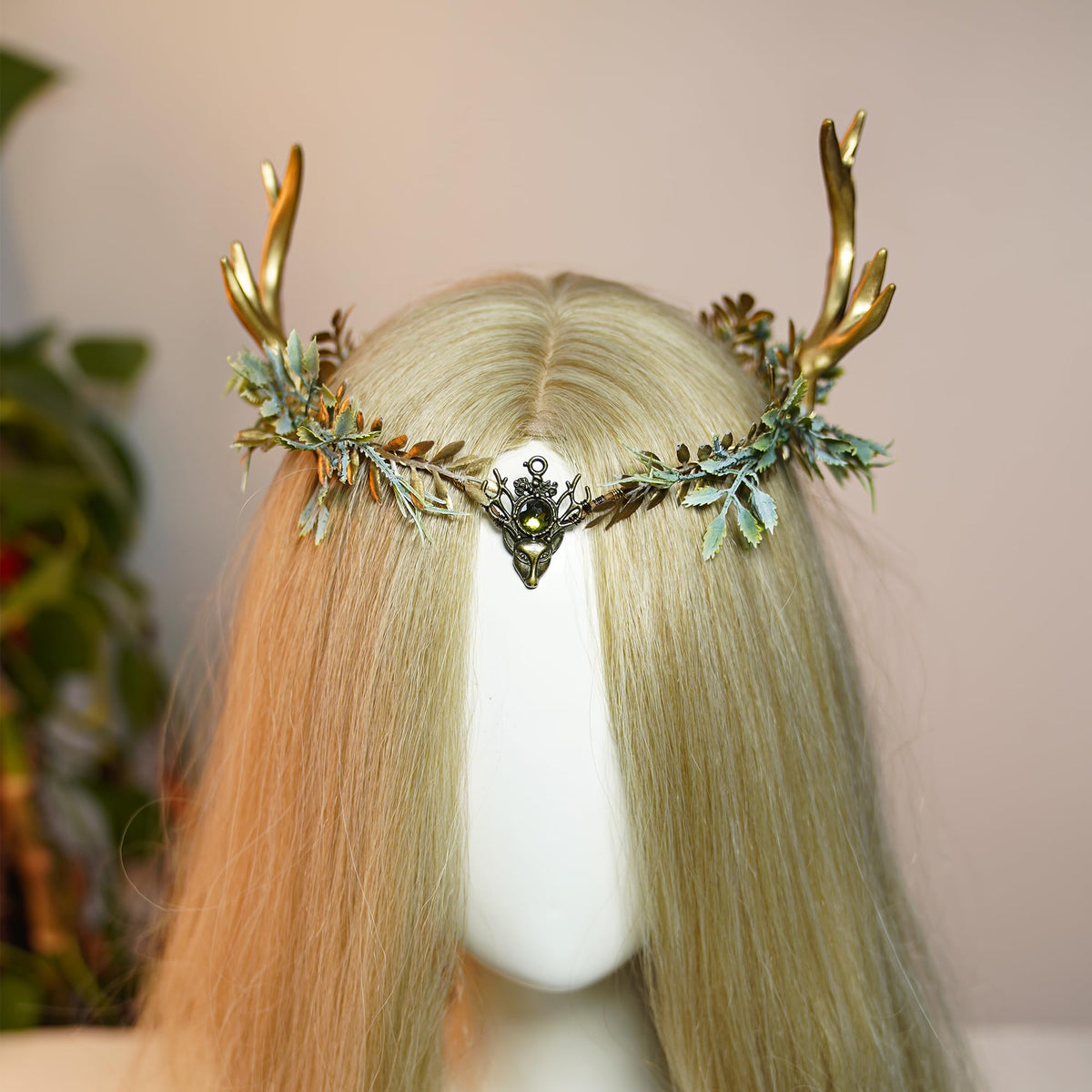 MOSTORY woodland crown for Halloween costume idea, adds whimsy to your look