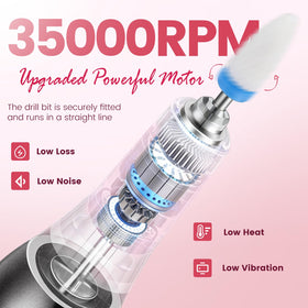 Mosugia nail drill with built-in UV lamp for at-home gel curing.