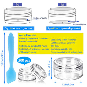 MotBach 5ml round clear container ideal for makeup samples.
