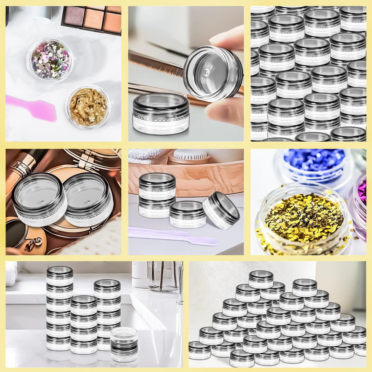 MotBach reusable cosmetic jar supports multiple uses and easy cleaning.