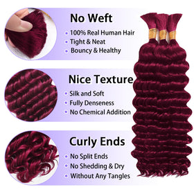 MOTFIN Brazilian Remy Virgin Curly hair for smooth, tangle-free braids