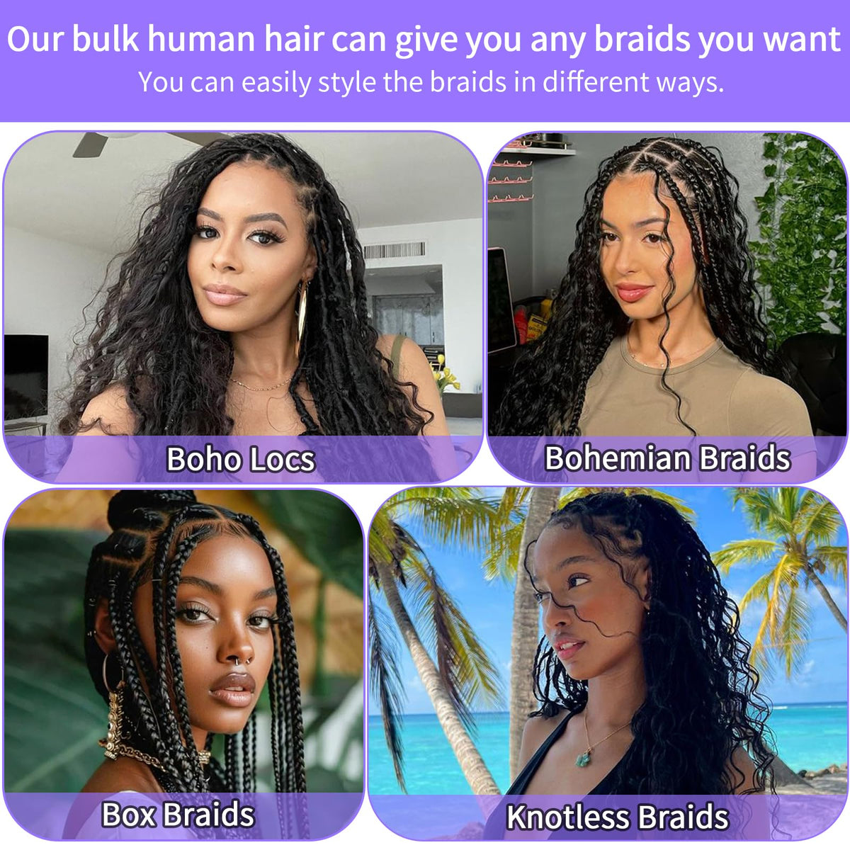 MOTFIN crochet boho water wave hair for soft, natural texture