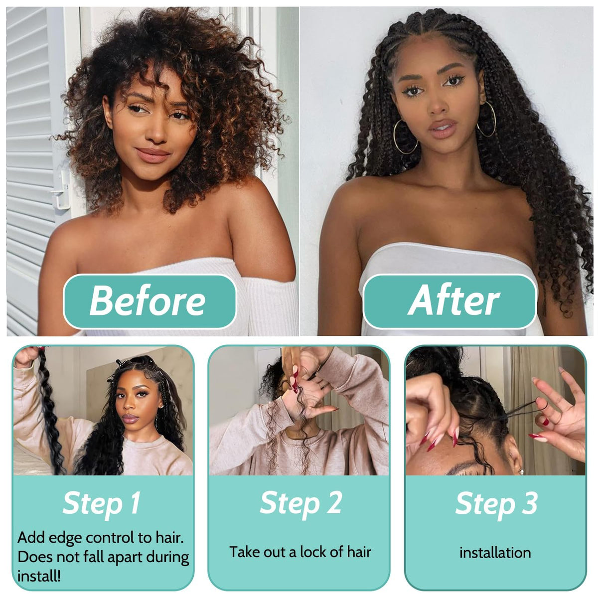 MOTFIN easy dyeing friendly braiding hair for boho style diversification