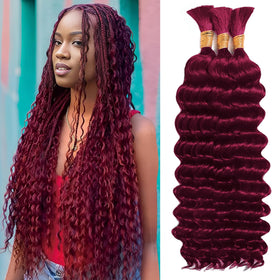 MOTFIN deep wave hair for voluminous boho braids with a natural finish