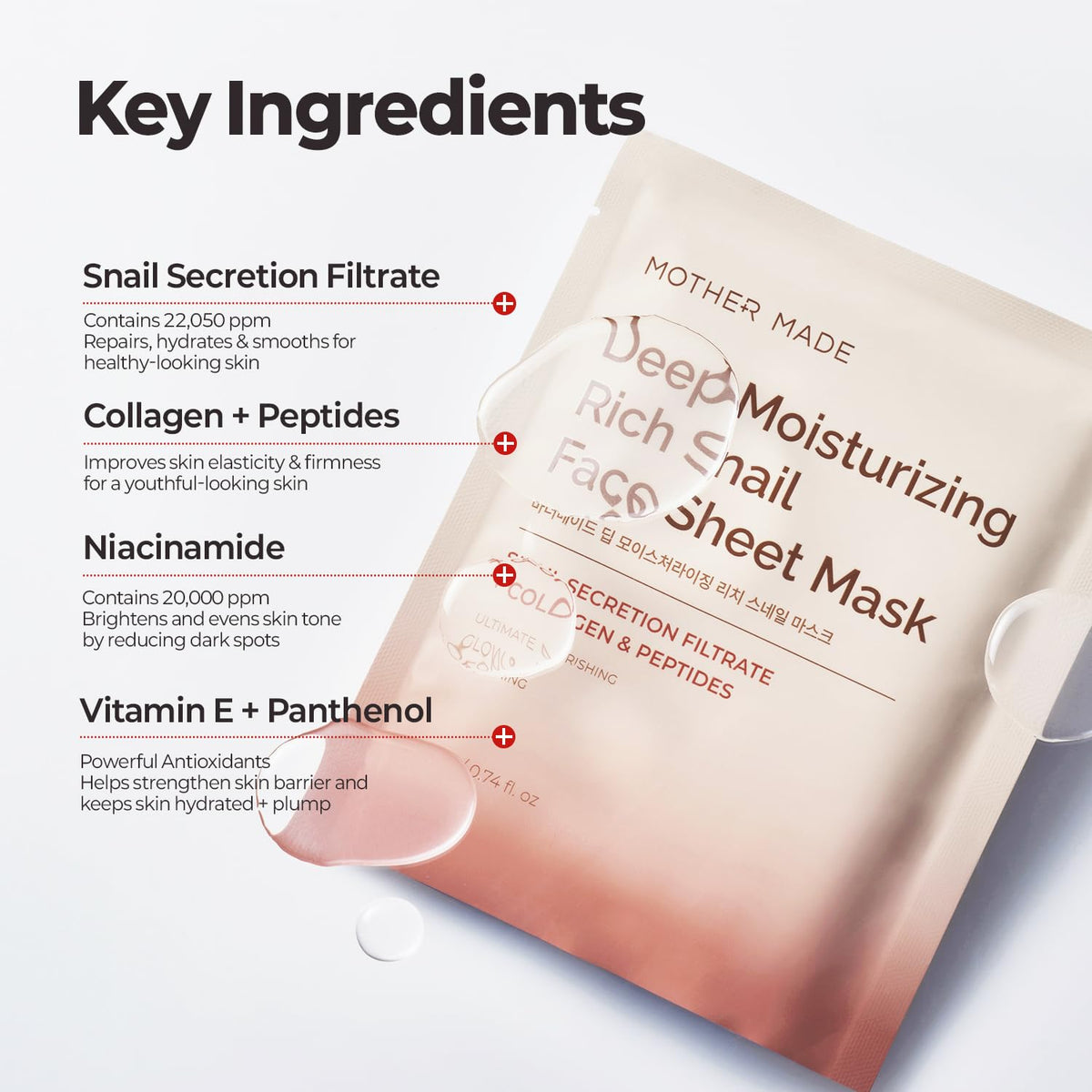 Mother Made collagen sheet with 10-count packaging