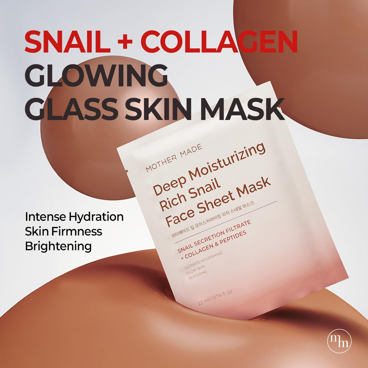 Mother Made snail mask being applied on face for instant moisture