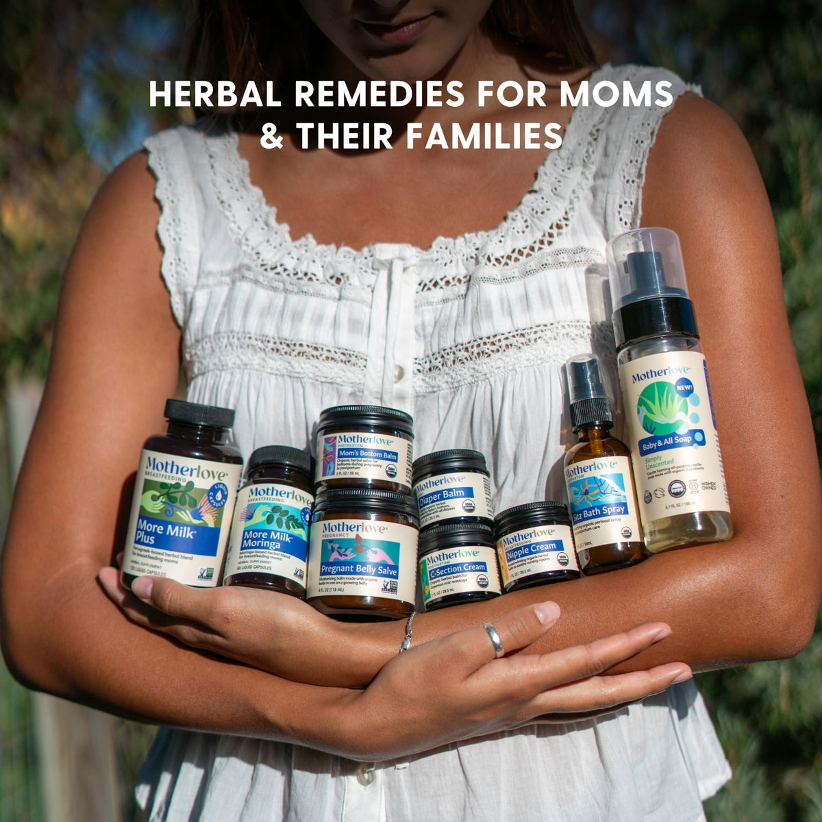 Motherlove Nipple Cream jar, lanolin-free option for comfortable nursing.