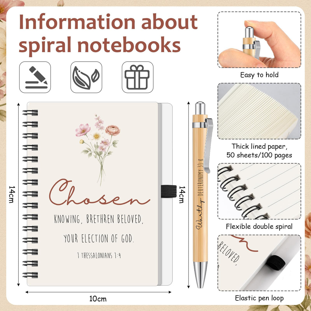 Motipuns A6 notebook for notes, prayers, and quick reflections