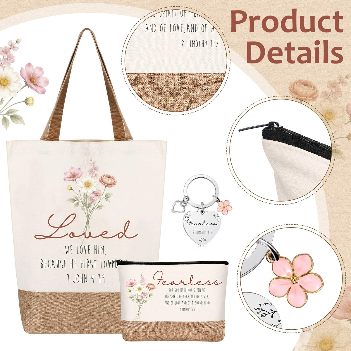 Motipuns jute tote bag, durable everyday carry