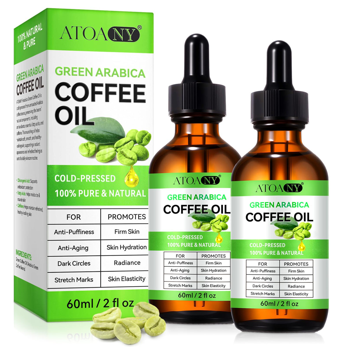 Moulis Coffee Essential Oil bottle with pure cold-pressed oil for skin and hair nourishment