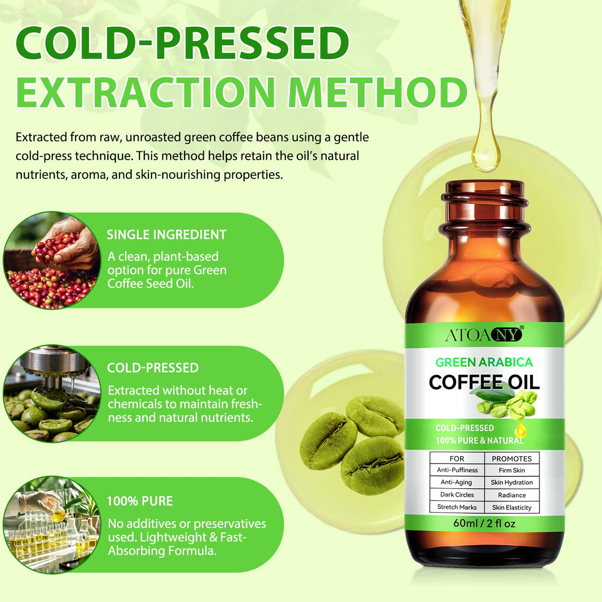 Moulis Coffee Essential Oil under-eye area for smoother appearance and radiance